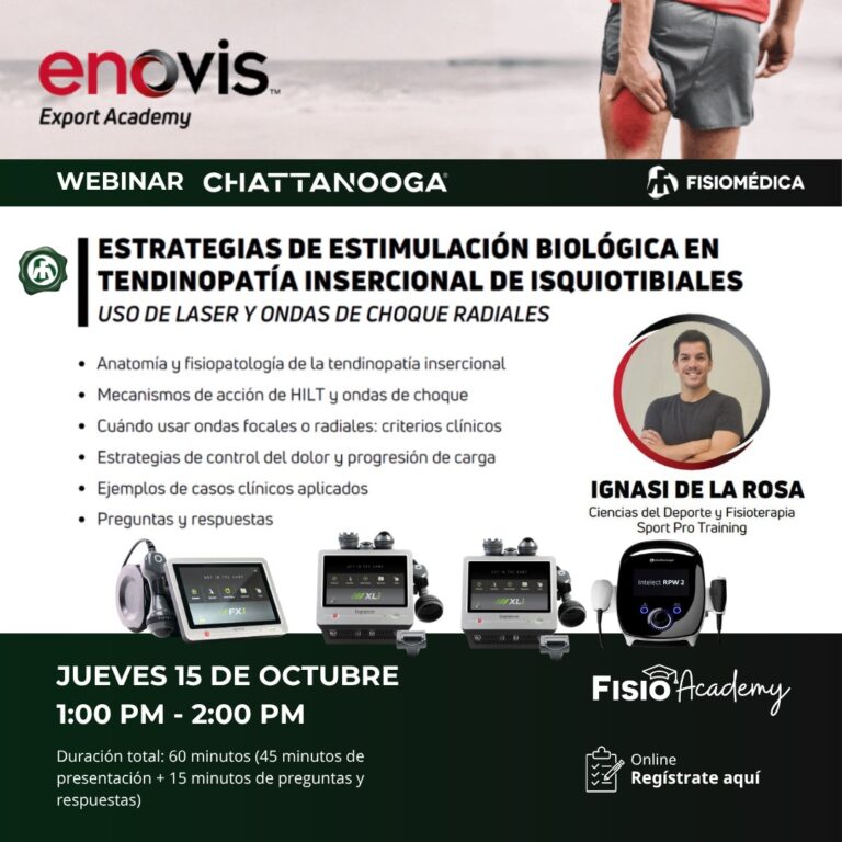 Webinar Estrategias de Estimulación Biológica en Tendinopatía Insercional de Isquiotibiales con láser y ondas de choque